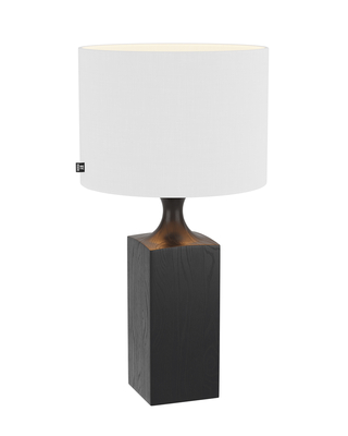 Woody bordslampa H56 cm svart/vit