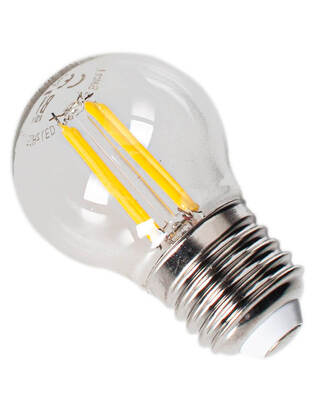 Filament dekorationslampa LEDdimbar klot E27 4W Ø45mm klar
