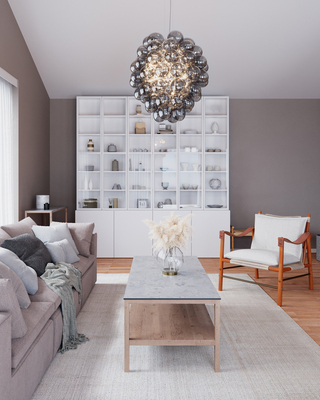 Deluxe taklampa grå