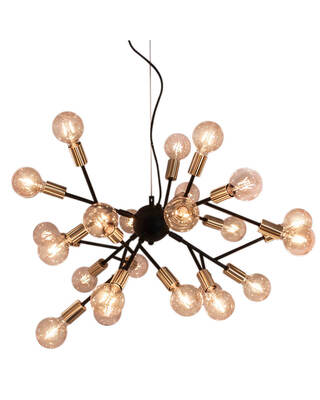 Heroes Pendant light black matt/brass