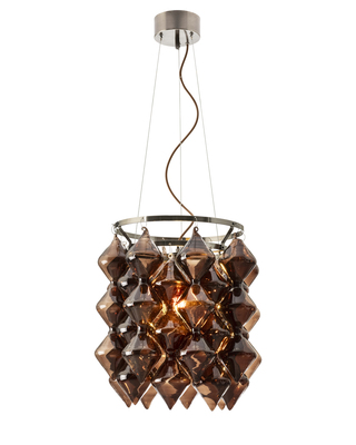 Gemma taklampa Ø45 cm borstad stål/brun