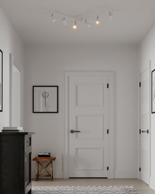 Correct takspot 6-låg matt vit