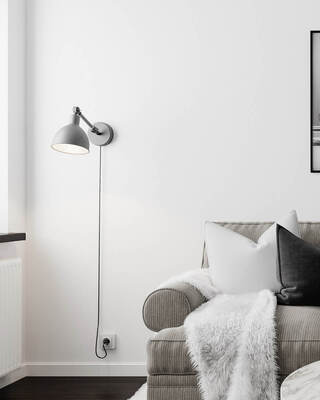 Bazar mini vegglampe sandgrå