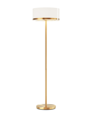 Marcel Floorlamp H150 cm brass/white