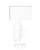 Paragon bordslampa H52 cm matt vit