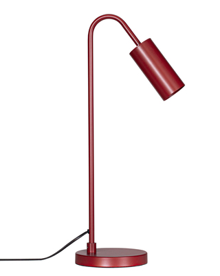 Curve bordslampa mörkröd