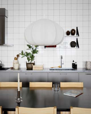 Ebba taklampe Ø60 cm hvit