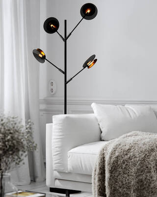 Turno golvlampa svart