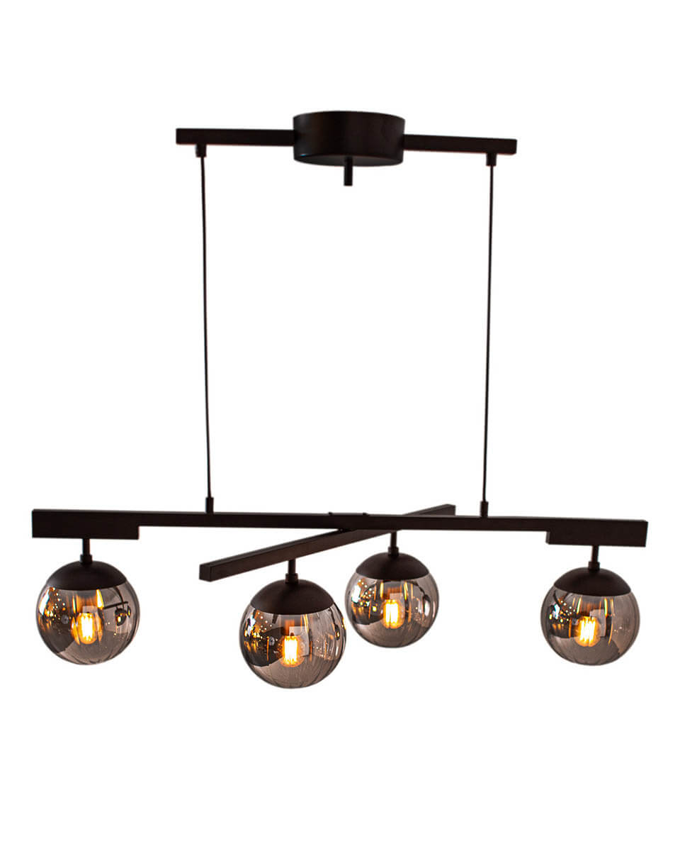 Labelle taklampa svart/rökgrå - lampan