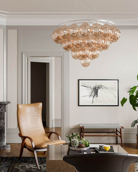Gross Giant Pendant light amber By Rydens