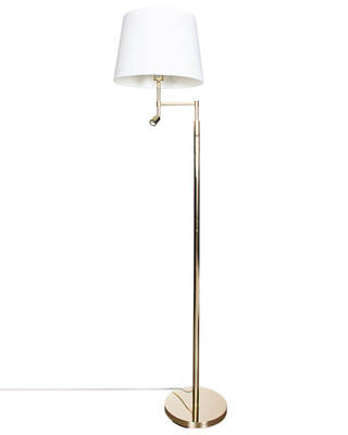 Orlando gulvlampe messing/hvit