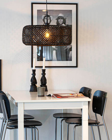 Really pleased with our new IKEA Nymo lamp shade in black and