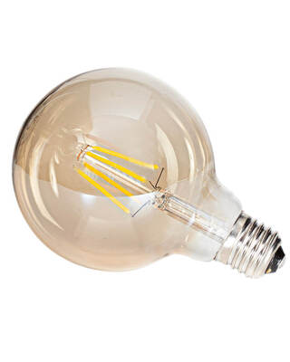Filament dekorationslampa LED dimbar glob E27 4W Ø125mm Amber