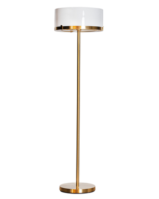 Marcel Floorlamp H150 cm brass/white