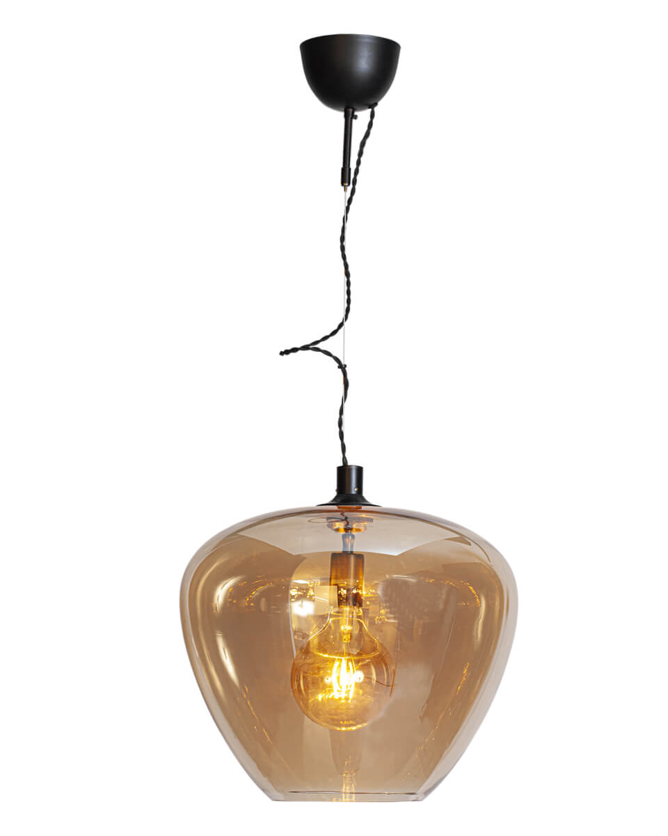 Bellissimo Grande taklampa Ø40 cm amber