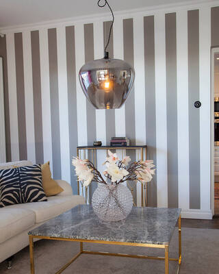 Bellissimo Grande taklampa Ø40 cm rökgrå