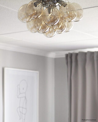 Gross plafond Ø30 cm amber