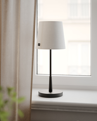 Lumi bordslampa H48,5 cm matt svart/vit