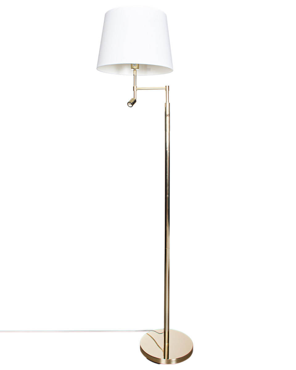 Orlando golvlampa mässing/vit