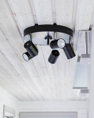 Correct takspot 5-låg svart matt