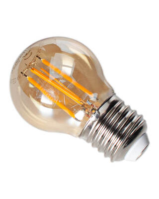 Filament dekorationslampa LEDdimbar klot E27 4W Ø45mm amber
