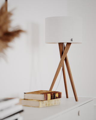 Vega Table lamp H55 cm oak/white