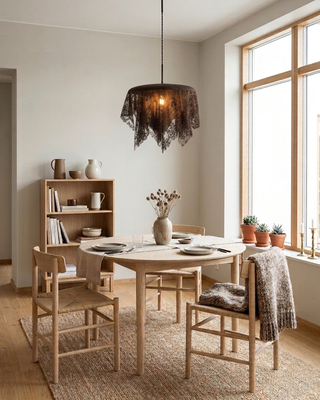 Mancia taklampe Ø45 cm brun