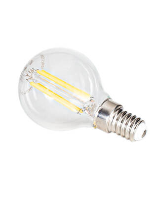 Filament dekorationslampa LED dimbar klot E14 4W Ø45mm klar