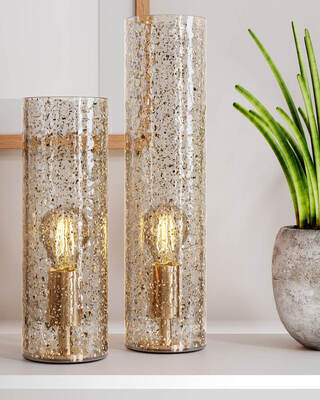 Golden bordslampa H40 cm guld