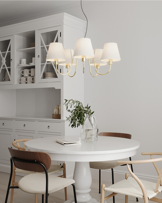 Lynx Pendantlight brass/white