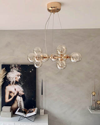 Splendor taklampa Ø58 cm amber