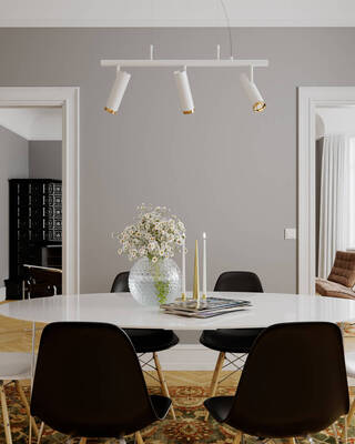 Puls Bar taklampe hvit matt