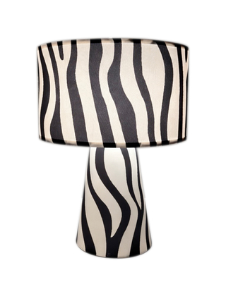 Zany Zebra bordslampa H43 cm svart/vit