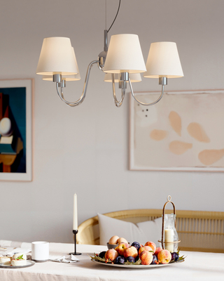 Lynx taklampa Ø75 cm krom/vit