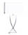 Omega bordslampa H69 cm krom/vit