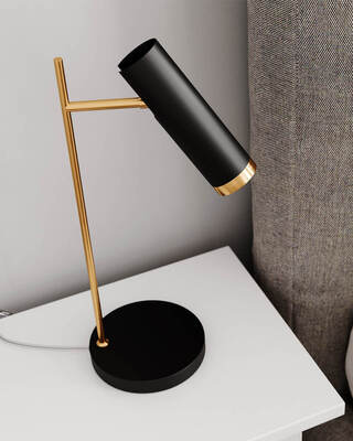 Puls Tischleuchte Mattschwarz