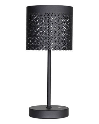 Maison bordslampa sandsvart USB IP44