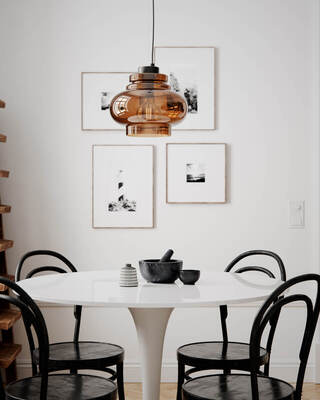 Dolores taklampe Ø30 cm cognac