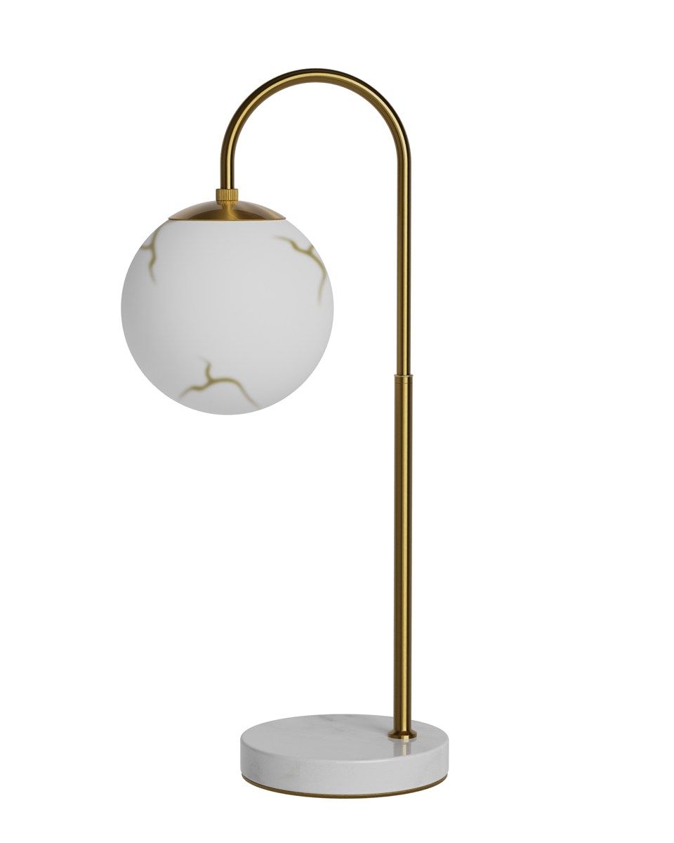 Bellagio bordslampa H60 cm mässing/vit
