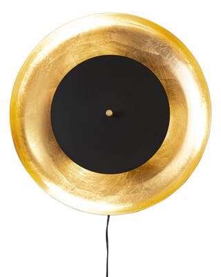 Shelby vägglampa svart/guld