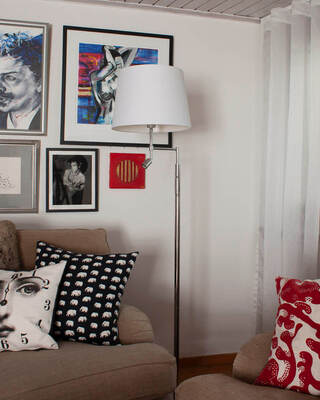 Orlando golvlampa krom/vit