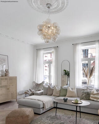 Gross Grande taklampa Ø62 cm amber