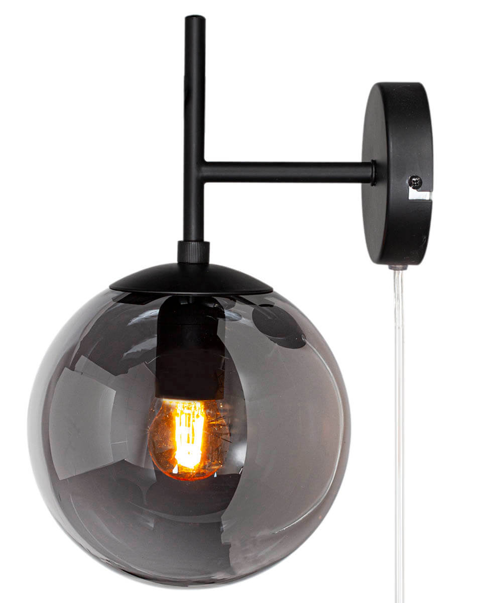 Boyle vägglampa rökgrå